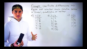 Using Finite Differences to Find Type of Relation (Linear, Quadratic, Neither)