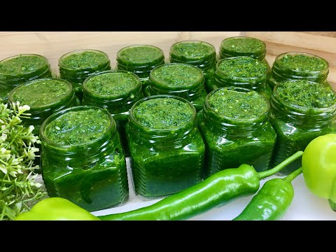 ЗЕЛЁНАЯ АДЖИКА БЕЗ ВАРКИ//ГОТОВИМ НА ЗИМУ