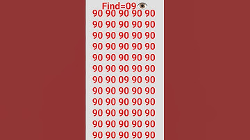 👉👁️09 #ढूंढे 😀 #find the odd number #math #puzzle #paheliya #shorts #question #viral #video💯