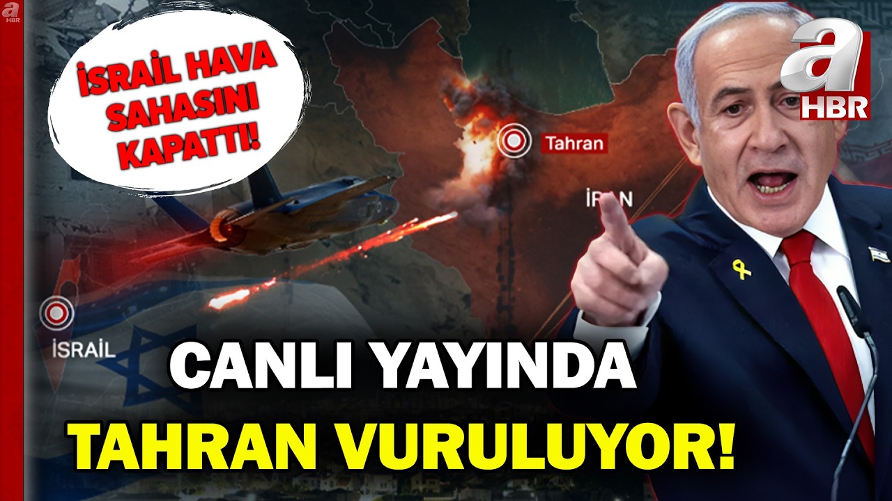 İsrail'i İran'ı Vuruyor! İşte Canlı Yayında Tahran'da Patlama Sesleri... | A Haber