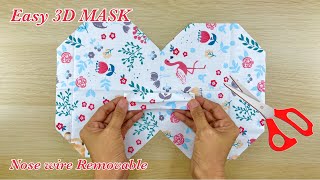 DIY Perfect 3D Face Mask | Best Fit Super Comfortable Beautiful  Face Mask | NO FOG ON GLASSES