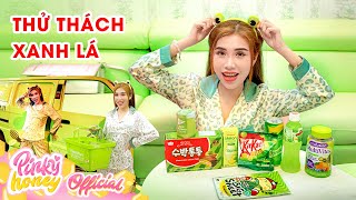 THỬ THÁCH 24H XANH LÁ | PINKY HONEY