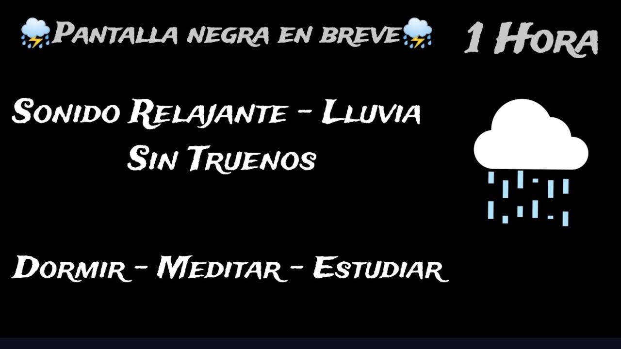 Lluvia Relajante Para Dormir - Sonido de lluvia sin Truenos - 1 Hora ...