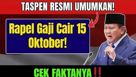 🔴FIX! AKHIRNYA TASPEN ANGKAT BICARA SOAL GAJI PENSIUNAN CAIR 15 OKTOBER 2025 CEK FAKTANYA