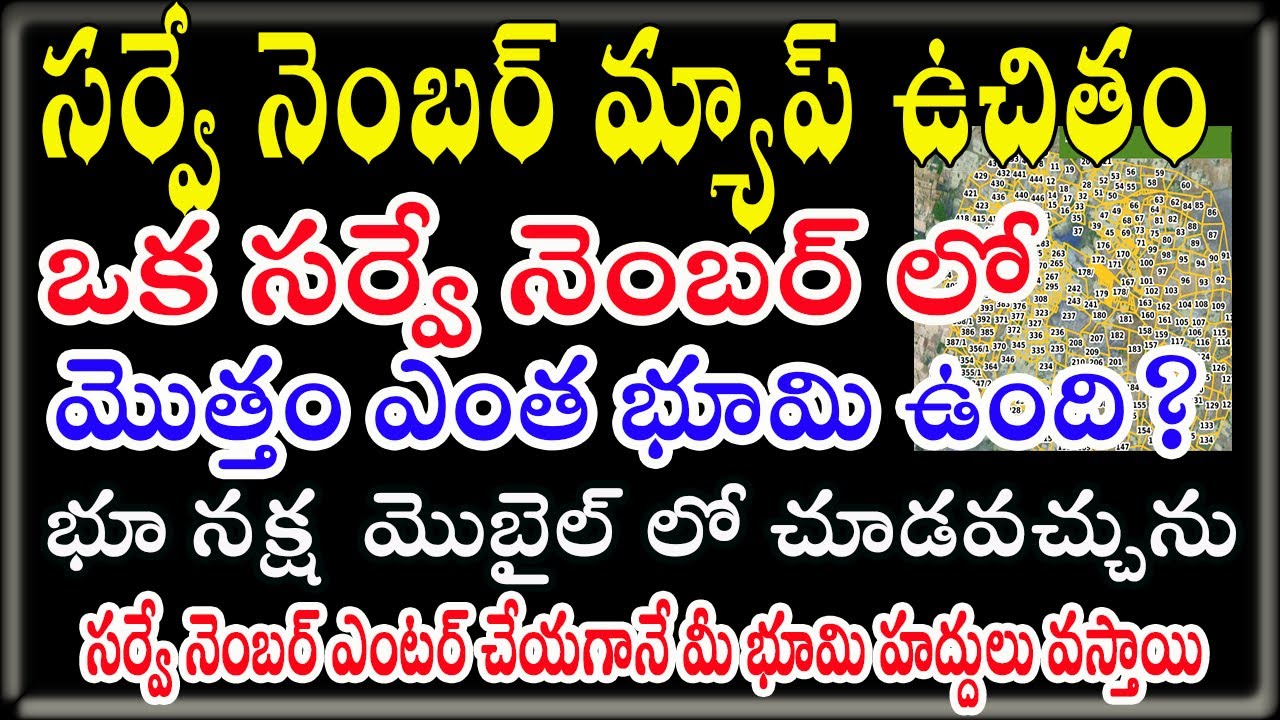 Telangana Land Maps with Survey Numbers గ్రామ పటం / Village Map భూముల