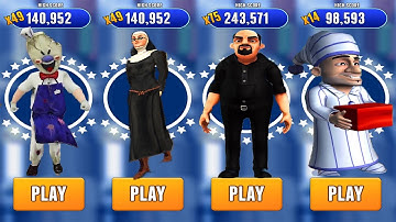 Evil Nun 2 : Stealth Scary Escape vs Scary Robber Home Clash vs Scary Stranger 3D vs Ice Scream 1