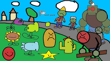 Plants Vs Zombies Paint Pack Mod Gameplay Vs Giga Gargantuar Vs Dr Zomboss