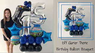 DIY Gamer Theme Birthday Balloon Bouquet / Balloon Tutorial / Balloon Ideas