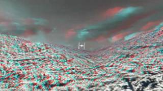 Anaglyph 3D - Landscape with 'in-screen' 3D