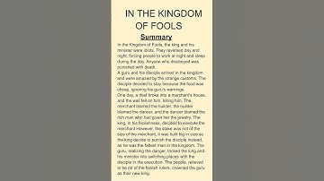 In the kingdom of fools summary class 9 | in the kingdom of fools #class9 #trending