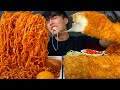 ASMR MUKBANG 연돈 뺨치는 대왕 치즈돈까스 + 미니 핵불닭볶음면 먹방 - Nuclear fire noodles + CHEESE PORK CUTLET チーズポークカツレツ