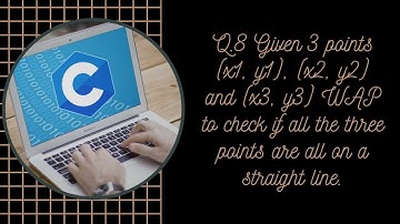 write a program  to check if all the three points are all on a straight line