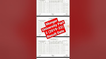 Munger University UG Part-2 Result Date 2022 | Part 2 (2019-22) Ka Result Kab Aayega 2022