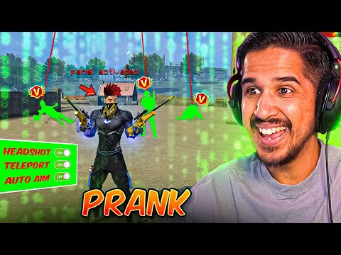 I SECRETLY PRANKED FREE FIRE YOUTUBERS With HACK