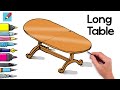 How to Draw A Dining Table Real Easy - Step by Step #2 How to Draw A Dining Table Real Easy - Step by Step #2