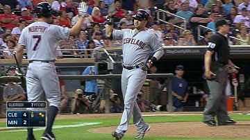 CLE@MIN: Gomes lines an RBI double to left-center