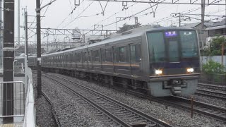 JR西日本 207系 体質改善車 普通京都行 大蔵谷駅 通過