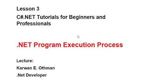 3-  NET Program Execution Process