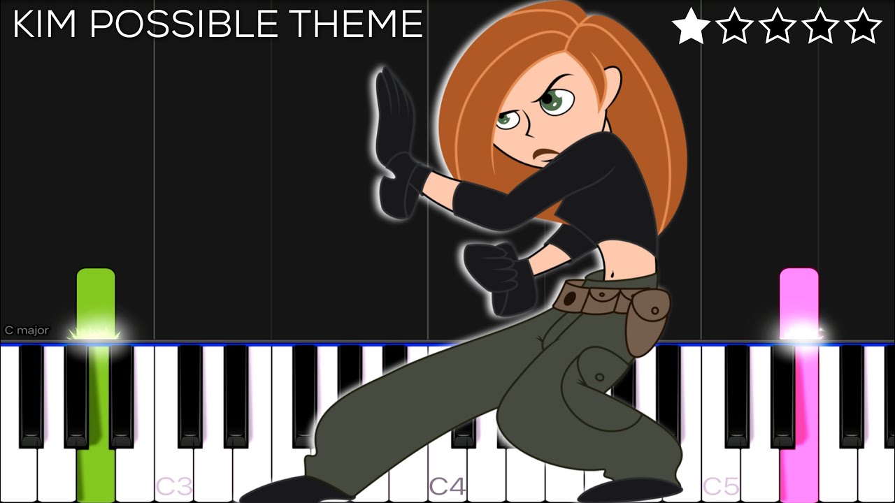 Kim Possible Theme Song Call Me Beep Me Easy Piano Tutorial Youtube