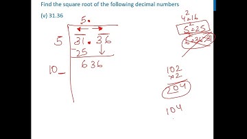 Ex 5.4, 3 (v) - Find square root of decimal number 31.36 (Division Method) - Teachoo - Teachoo