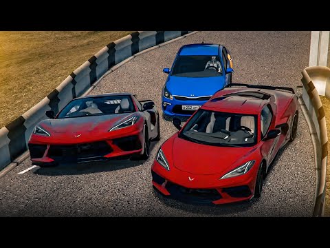 Видео: ЛЮТЫЕ ШАШКИ НА НОВОМ CORVETTE C8 В ПОТОКЕ! РАЗБИЛ НОВЫЙ КОРВЕТ! (CITY CAR DRIVING)