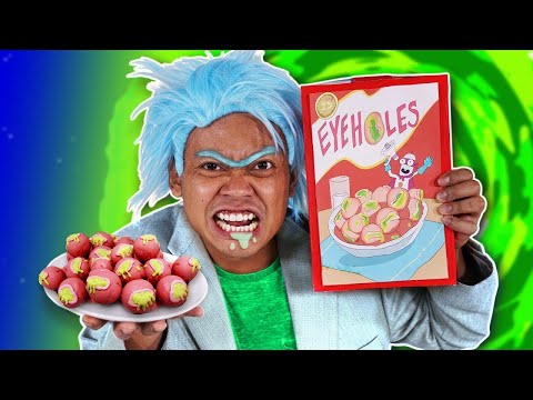I Only Ate RICK AND MORTY FOODS for 24 HOURS!