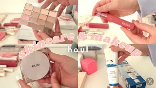 olive young skincare & makeup haul  unboxing, swatches, a week later review