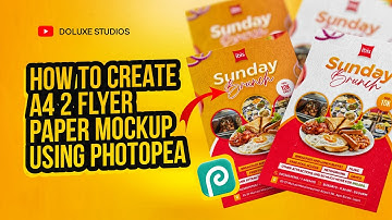 How to Create A4 2 Flyer Paper Mockup Using Photopea