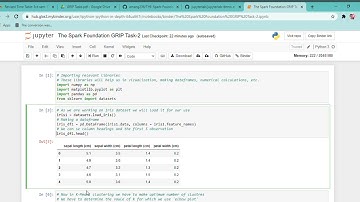 The Spark Foundation GRIP Task 2   Jupyter Notebook   Google Chrome 2020 11 18 23 44 28