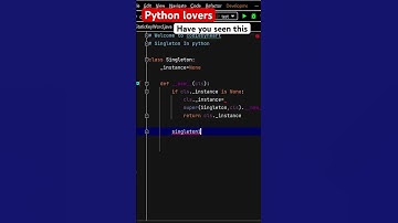 Python Singleton Pattern Tutorial | Quick Guide 🐍 #shorts
