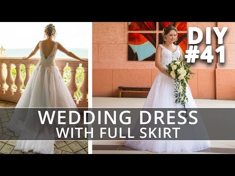 Fabric Consumption | How to make a Wedding Dress with straps and full skirt
