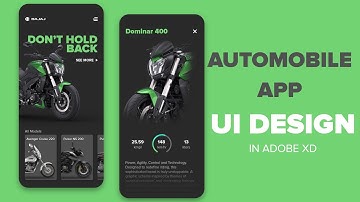 Automobile app UI Design in Adobe Xd
