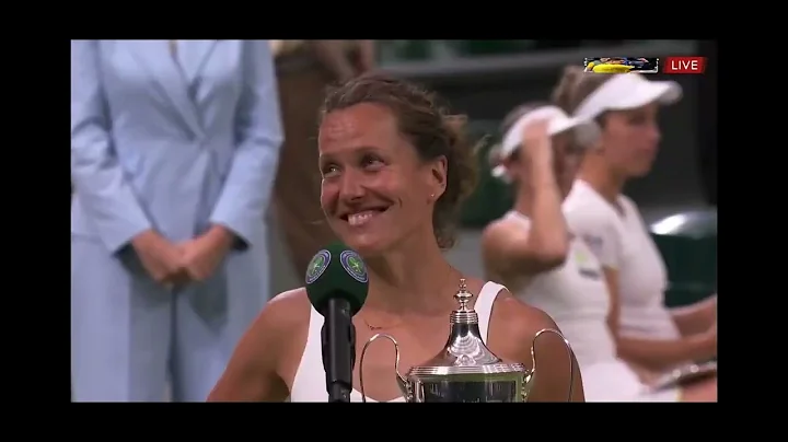 2023 溫網女雙 頒獎 - 謝淑薇 Barbora Strycova’s last Wimbeldom winning speech.  #wimbeldon #wta #champion - DayDayNews