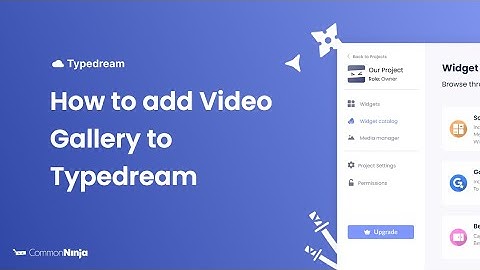 How to add a Video Gallery to Typedream