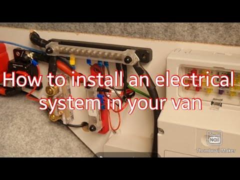 Installing Electrics using a CBE PC210 system into our campervan - YouTube