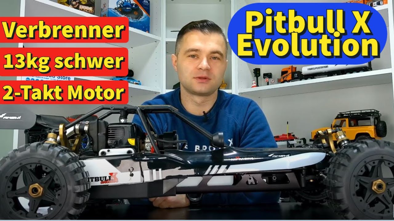 Amewi Pitbull X Evolution 1:5 Auto RC thermique Buggy propulsion arrière  prêt à fonctionner (RtR) 2,4 GHz