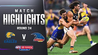 West Coast Eagles v Adelaide Crows Highlights | Round 24, 2023 | AFL