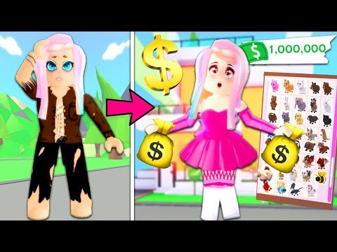 Poor To Rich Transformation In Adopt Me A Rags To Riches Story Youtube - poor to popular transformation a roblox story youtube