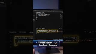 JavaScript Events 🚀 Learn how to respond to button clicks! #JavaScript #Coding