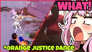Calliope Witness Kizuna Ai Doing Orange Justice Dance In Fortnite