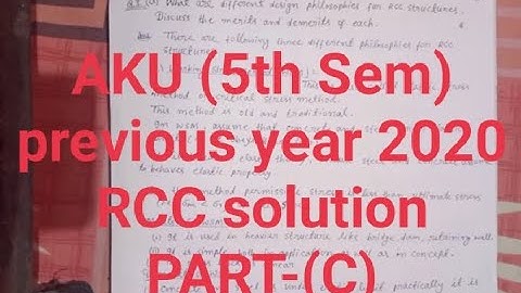 AKU।।B-tech 5th(sem.)// RCC previous year paper 2020//PART-C//Civil Engineering. #Knowledgeforcivil