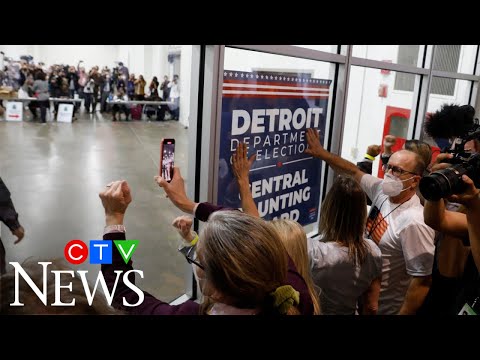'Stop the count': Trump supporters converge at vote centres