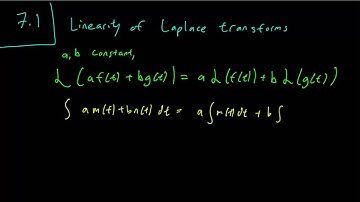7.1 Linearity of Laplace transforms