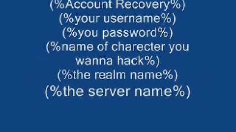 hack someones wow account. the real way