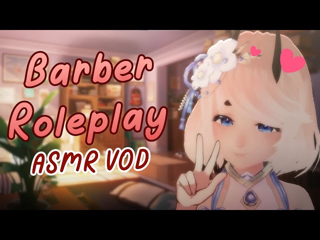 ASMR 3DIO | Barbershop Roleplay (scissors, whispering, shaving cream, latex gloves) 🌊 | Stream VOD
