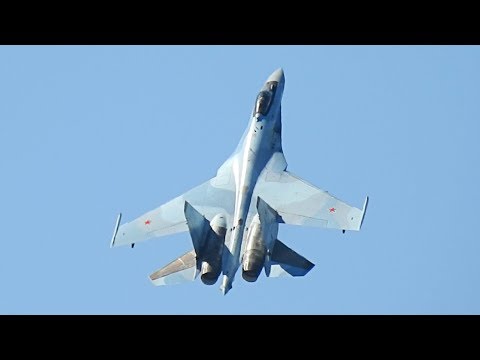 Взлёт четырёх Су 35С "Соколы России" | Авиадартс 2018: международный