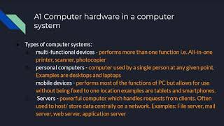 01   The purpose, features and uses of internal components