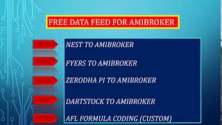 Free data feed and AFL Coding for Amibroker