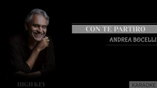 KARAOKE CON TE PARTIRO - ANDREA BOCELLI (HIGH KEY) #karaoke #andreabocelli
