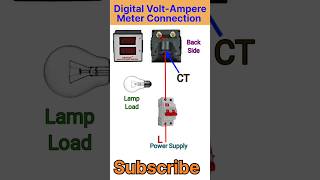 Digital Volt Ampere Meter Connection shorts shortsvideo youtube viral trending tips